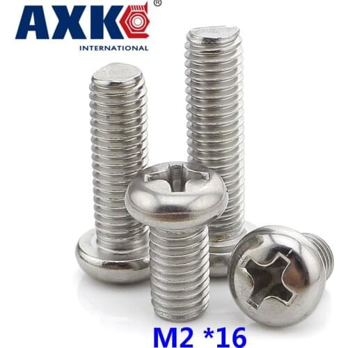 2019 Rushed Drywall Screws For Laptops Parafuso 50pcs 304 Stainless Steel Phillips Head Machine Screw / Pan Screws M2 *16 Gb818