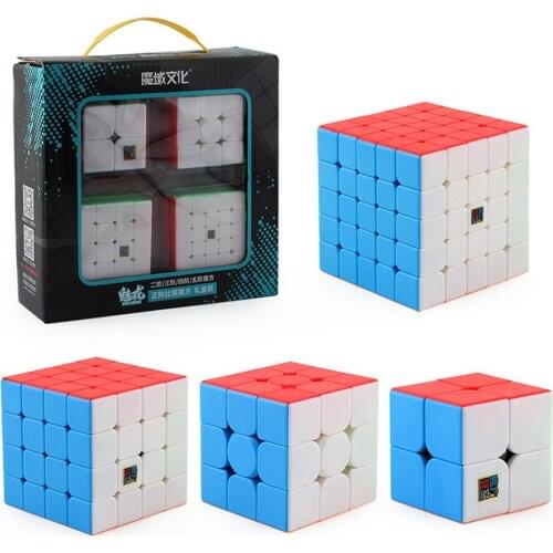 4pcs Magic Cube Set Speed Cube Set 2--2 3--3 4--4 5--5 Educational Toys Stress Reliever Toys Adult Magic Puzzle Children Toy B50
