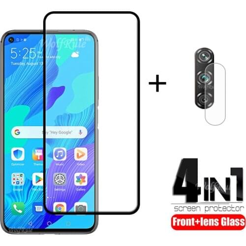 4-in-1 Tempered Glass For Huawei Nova 5T Glass Full Cover Glue Screen Protector For Huawei Nova 5T Phone Glass Film Nova 5T 5 T