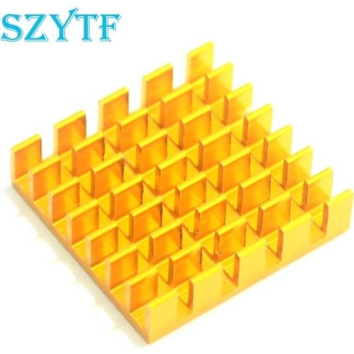 50pcs 22*22*6MM golden fins slotted quality radiator