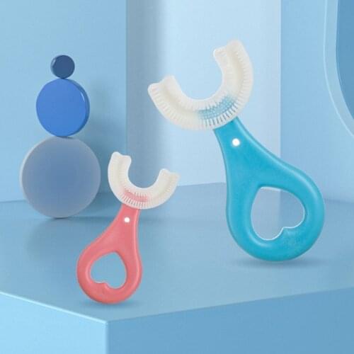 9cm Manual Silicone Baby Yoothbrushing Artifact U-Shaped Children Toothbrushes