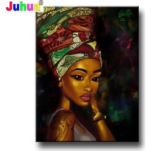 African woman Diamond Painting 3d picture Full Square/Round Rhinestone Handmade Gift set Diamond embroidery Sale Home Art
