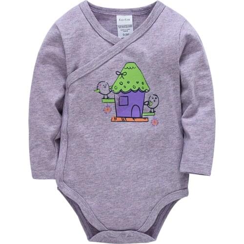 Baby Bodysuit Cotton Newborn Girls Clothing Long Sleeve 0-12 Months Toddler Infant Child Clothes Overalls Purple Monks Clothes