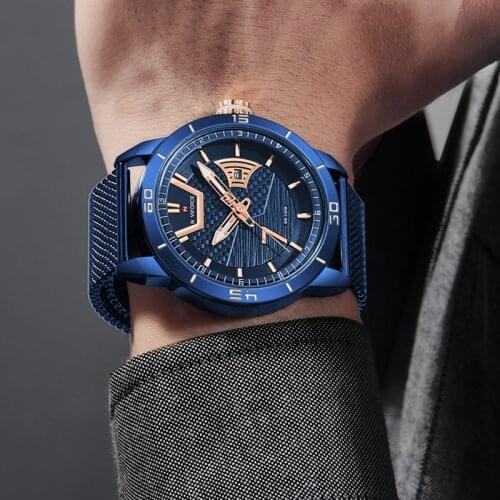 Luxury Brand NAVIFORCE Mens Sports Watches Full Steel Quartz Watch Date Waterproof Military Male Clock Relogio Masculino 2020