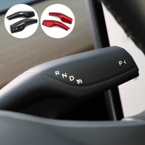 Car Carbon Fiber wiper lever cover For Tesla Model 3 car Wiper Shift Lever Cruise Trim Sticker Steering Wheel Wiper Decoration