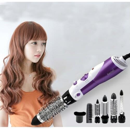 Kemei hair curler straightener dryer 3 in 1 hair styling tool KM-585 curling iron curling stick hot air style straight hair