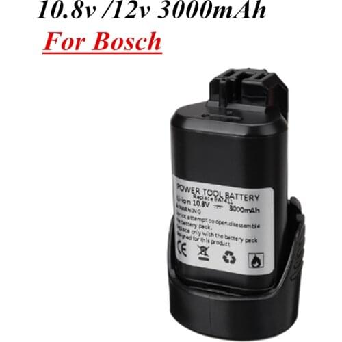 BAT411 10.8V - 12V 3000mAh Li-ion Battery for BOSCH BAT412A BAT413A D-70745GOP 2607336013 2607336014 PS20-2 PS40-2