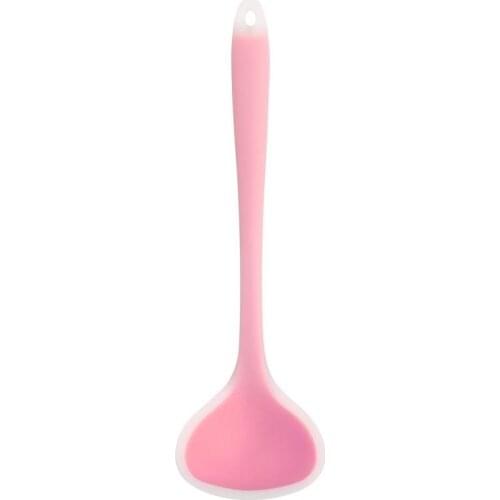 Long Handle Silicone Soup Spoon Kitchen Non-Stick Large Food Spoons Ladle Home Cocina Cooking Utensils Tool