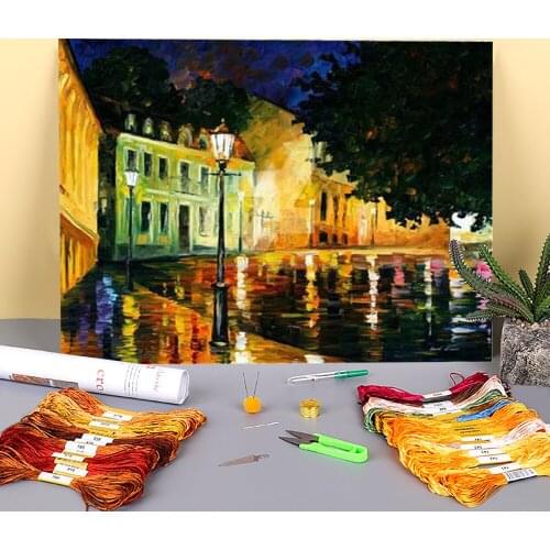 Before The Sunrise Printed Canvas 11CT Cross Stitch Embroidery Kit DMC Threads Handiwork Painting Handicraft Different