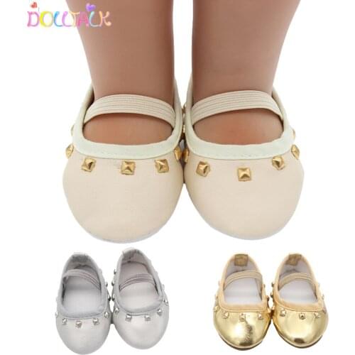 Punk Style Rivet Shoes For Dolls Personality Fashion PU Leather Doll Shoes Fit 18 Inch EXO Dolls BJD Accessories Girl Dolls