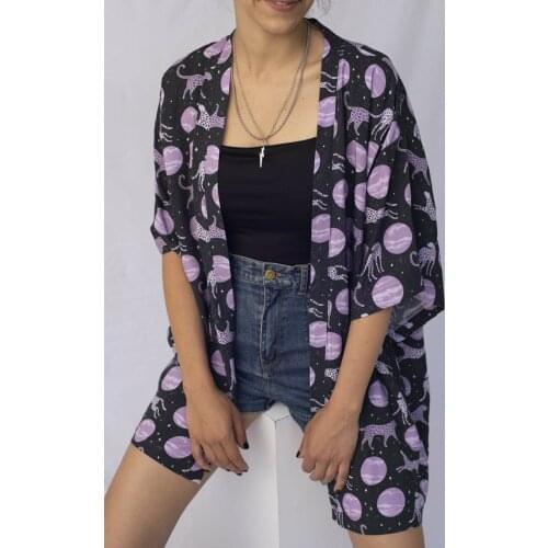 Retro Shirt Vintage Shirt Colorful Unisex Standard Size Patterned Shirt Kimono Shirt Retro Kimono Vintage Kimono Cotton