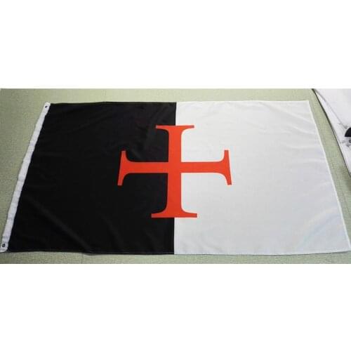 Knights Templar Medieval Crusades Flag 3'x5' Polyester Religious Flags and Banners