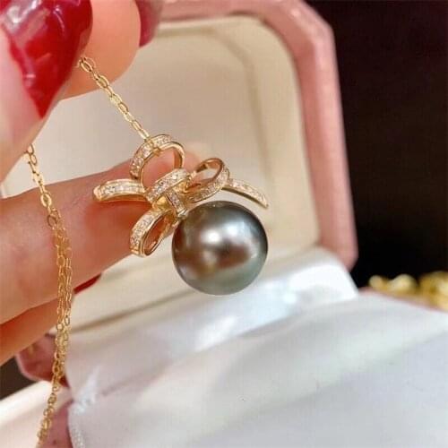 Bow Knot Shape Pendant Mountings Findings Settings Jewelry Parts Fittings Accessories for Pearls Corals Jade Beads Stones