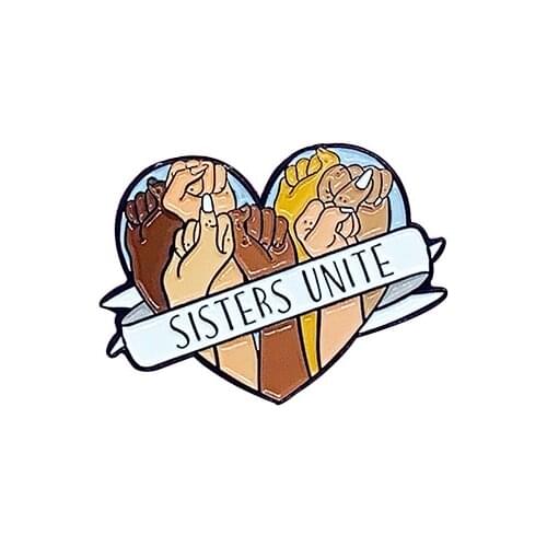 Sisters Unite Enamel Pin