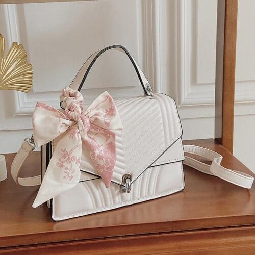 V-line Thread PU Leather Crossbody Bags For Women 2021 Luxury Designer Shoulder Bag With Short Handle Lady Handbags and Purses