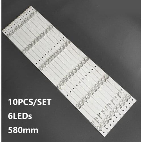 10 PCS/1set 6LED 583mm LED backlight strip for SVH550AF2_6LED_REV01_140919 HD550DU-B51 LED55EC620UA