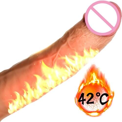 Telescopic Heating Swing Dildos Penis Liquid Silicone Vagina Firming Wireless Remote Control for Women Adult Sex Toy