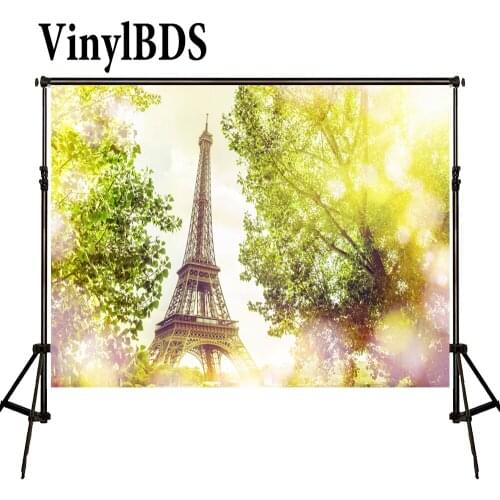 VinylBDS Eiffel Tower Spring Photography Backdrops Scenic Photography Backdrops Wedding Backdrops for Photos studio shoot