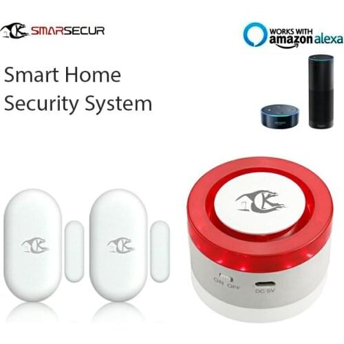WiFI Shine Light Siren Door Contact For Smart Home Security System