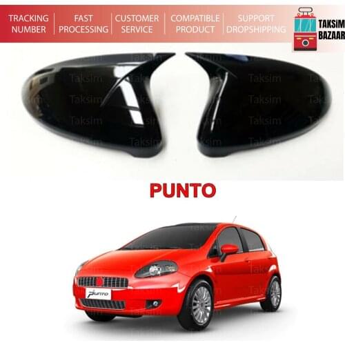 For Fiat Grande Punto Bat Mirror Cover Piano Black ABS 2005 and After the Quality Product Full Harmony 1 Suit 2 piece (Right and Left)