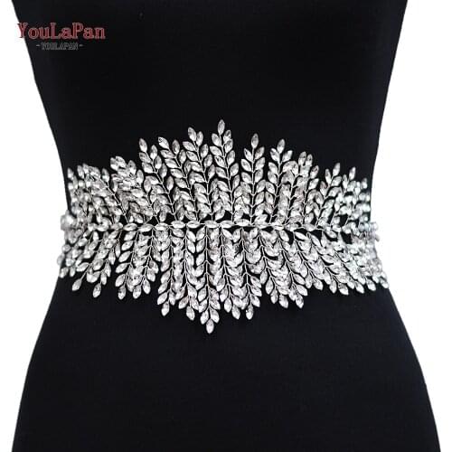 YouLaPan SH238 Fast Delivery Sliver Diamond Wedding Belts Wedding Dress Belts Accessories Rhinestone Belt Bridal Sash Belt