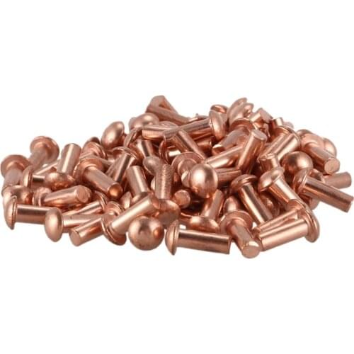 100pcs 3 * 8mm round head solid copper rivets fasteners