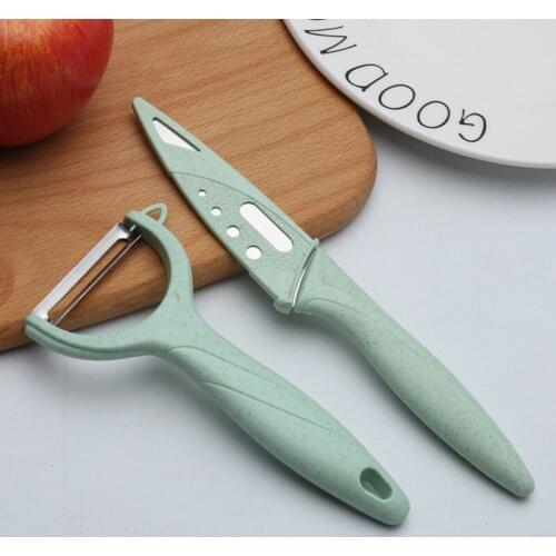 2 Pcs/Set Multifunctional Wheat Straw Potato Peeler Carrot Zester Slicer Fruit Vegetable Tools Kitchen Accessories