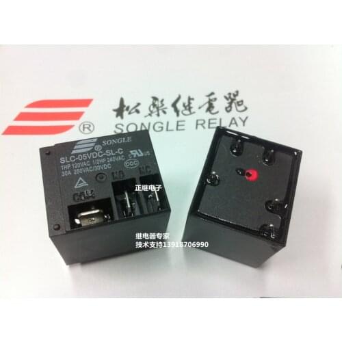 2pcs/lot Relay SLC-5VDC-SL-C 5PIN 30A T91 New and original