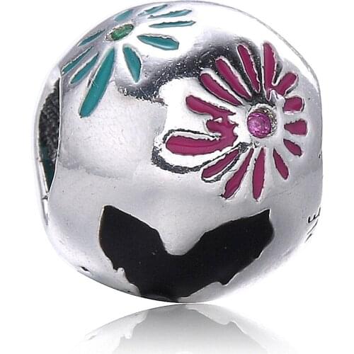 Ajax 925 Sterling Silver Anime Flower Beads Decoration Charms For Womens Hand Bracelets Gift Bijoux Luxe