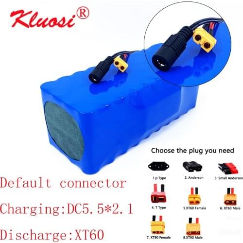 KLUOSI 36V 11.6Ah 12Ah 10S4P 36V Battery 42V Lithium Battery Pack for 750W Ebike Electric Car Bicycle Motor Scoote with 25A BMS