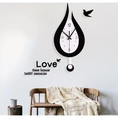 Acrylic Living Room Wall Clock Modern Design Luxury Creative Nordic Digital Wall Clock Large Duvar Saati Home Decor BW50WC