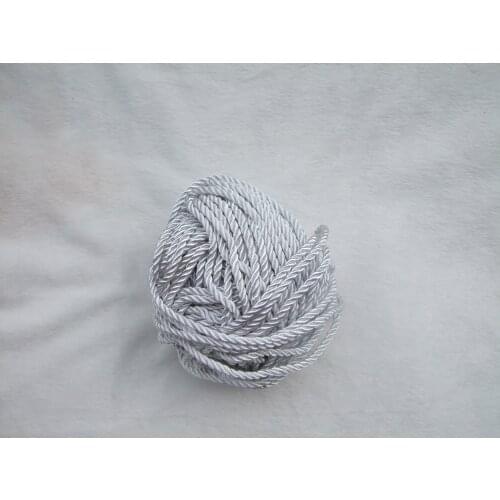 Free shipping Vintage twisted Rayon 10mtrs/Lot Size 4mm cord Silver dyeable cording