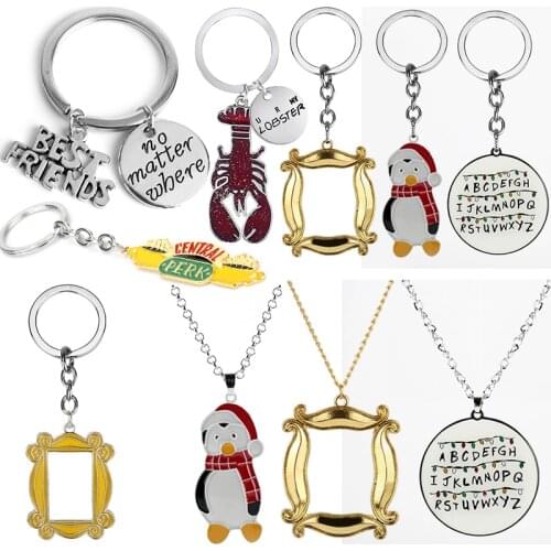 American TV Show Keychain Central Perk Pendant Key Rings Best Friend Car Accessories Metal Key Holder Llavero Jewelry Gift