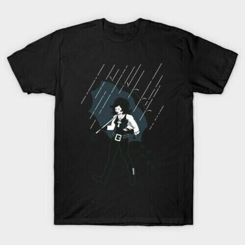 Sandman The Morton Salt Girl Endless Death Parody Black T-Shirt Baba Yaga