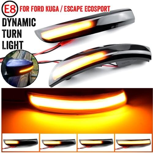 For Ford Kuga Escape C520 EcoSport 13-18 Focus 3 MK3 SE ST RS US Dynamic Turn Signal Light LED Side Mirror Sequential Indicator