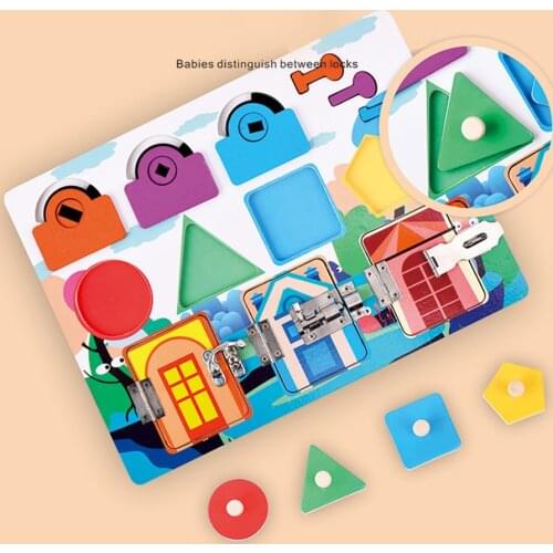 Toddler Busy Board Sensory Early Education Unlock Toys Locks Latches Board Activity Board Learning Activities Fine Basic Skills