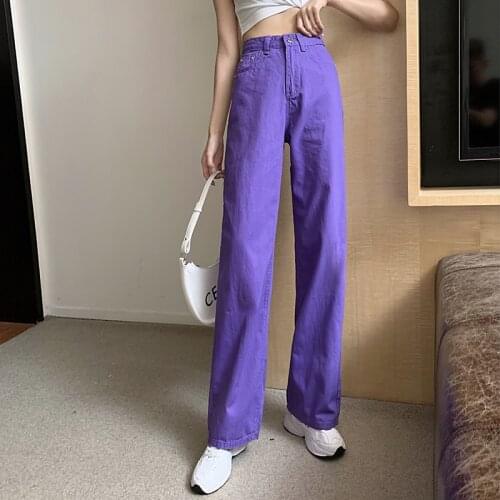 2021 High Waist Loose Jeans For Women Comfortable Fashion Casual Straight Leg Baggy Pants Mom Jeans Washed Boyfriend Jeans New