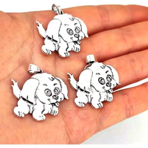 Hzew 5pcs new gift cute Pugs dog pendant charm for women man Accessories