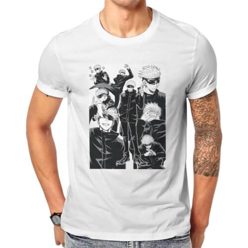 Jujutsu Kaisen Itadori Yuji Fushiguro Megumi Kugisaki Nobara Crewneck TShirts Anime Harajuku Print Mens TShirt Hipster Tops 6XL