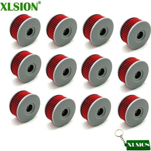 XLSION 12x Oil Filters For Suzuki Intruder Marauder 125 250 TU GZ GN DR SP Off Road DR350 TU GN 250 EURO Honathan 350