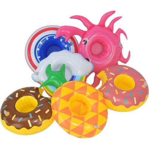 1Pcs Inflatable Coasters for Swimming Pool Drinks Cup Holder Pool Floats Bar Coasters Floatation Devices Toy Drink Holder