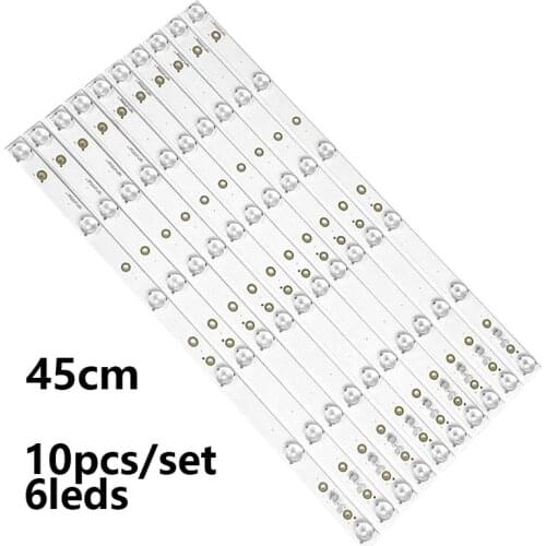 New Kit 10pcs 6LED 450mm LED strip for 50TM 50F1 DS50M51 DS03-V02 DSBJ-WG 5028D-V02 202006-DS50M5100