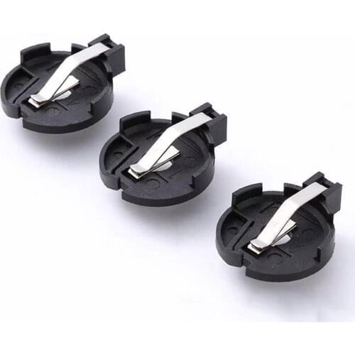 1200pcs/lot Plastic Battery Holder Universal CR2032 CR2025 CR2016 Button Batteries Cell Clip Holder Straight Socket Case BS-3