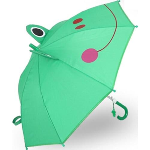 Cartoon Umbrella Semi-automatic Sunscreen Umbrella Straight Handle Shade For Child Student for Childrens