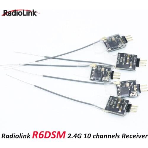 R6DSM,1pcs Radiolink R6DSM 2.4G 10 channels Receiver DSSS FHSS Spread Spectrum for Radiolink Transmitters AT9 AT9S AT10 AT10II
