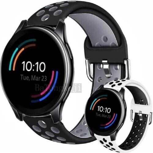 For Oneplus Watch band 22mm Sport Silicone Watchband Strap Smartwatch Breathable Bracelet For One plus