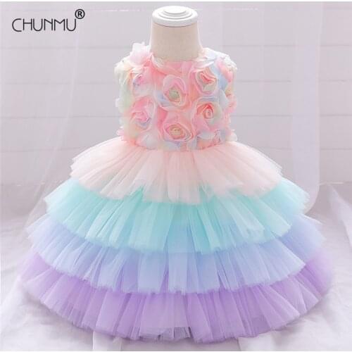 Christmas Girl Dress Lace Petal Baby Girls Dresses Vestidos Wedding Party Ball Gowns Children Clothes Birthday Clothing