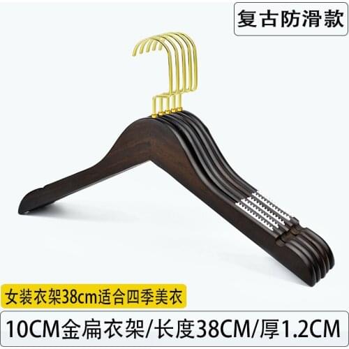 Sainwin 10pcs/lot 38cm Adult Solid Wood hangers clothes store baby wooden hangers wooden hangers hotel clothes hanger