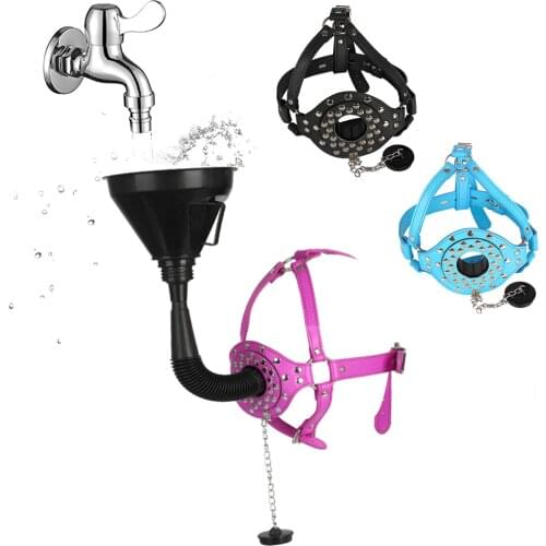 Sex Toys for Couples Woman Toilet Port Plugs Funnel Horse Type Mask Toys SM bdsm bondage Sexy Erotic Toy