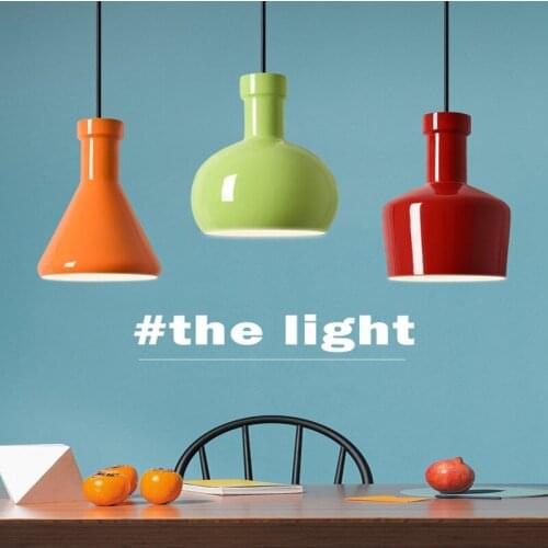 Nordic Leisure Internet Cafe Decoration Chandelier Simple Restaurant Lamp Personality Bar Lamp Living Room Lamp Free Shipping